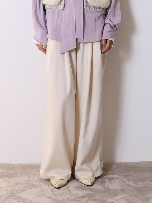 ウォッシュドタックワイドパンツ /3855-279BT